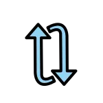 Clockwise Vertical Arrows SVG Icon